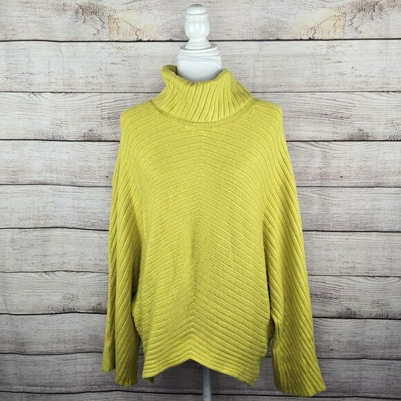 Anthropologie Moth Tisbury Knit Bat Wing Turtleneck Mockneck Sweater Large - Picture 1 of 9